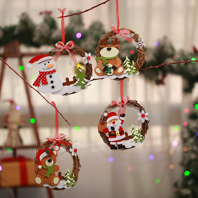 Decorative Christmas wreath with reindeer motif Stornfield