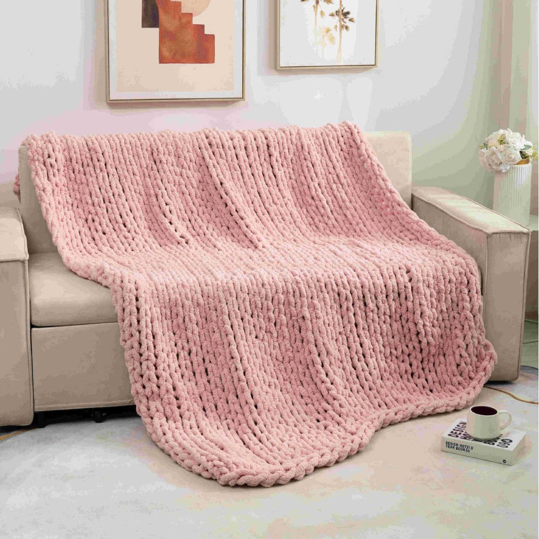 Cozy Knitted Throw Blanket