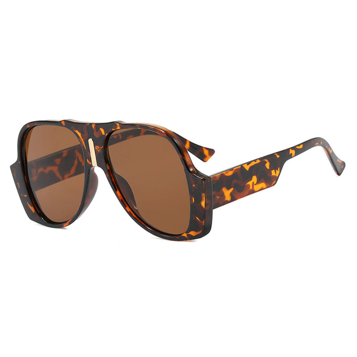 Women's square sunglasses with unique animal pattern frame and UV protection Stornfield
