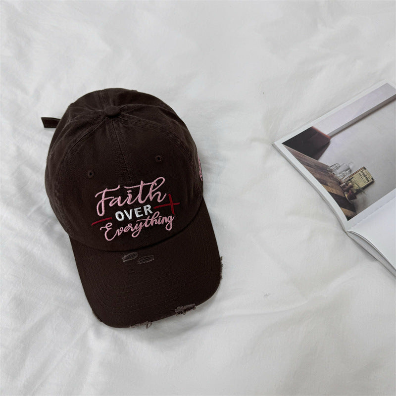 Women's Distressed Embroidered Baseball Cap Stornfield