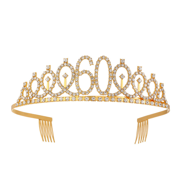 Women's Crystal-Embellished Tiara with Elegant Design Stornfield