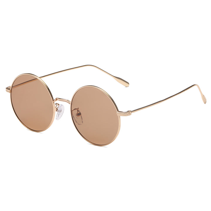Women's round sunglasses with elegant metal frame and polarized lenses Stornfield