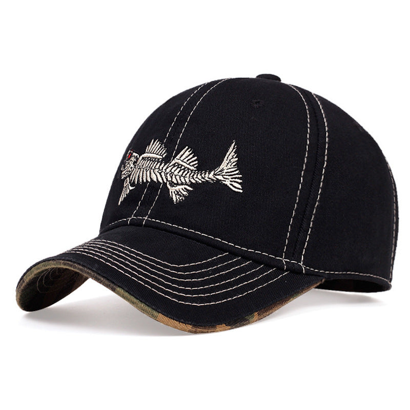 Men's Embroidered Fishing-Themed Baseball Cap Stornfield