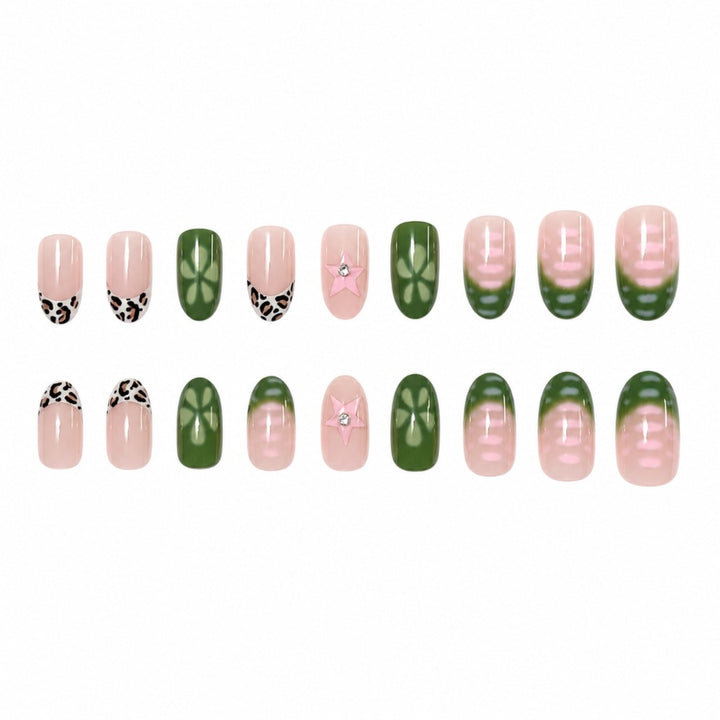 Artistic Almond-Shaped Press-On Nail Design Stornfield