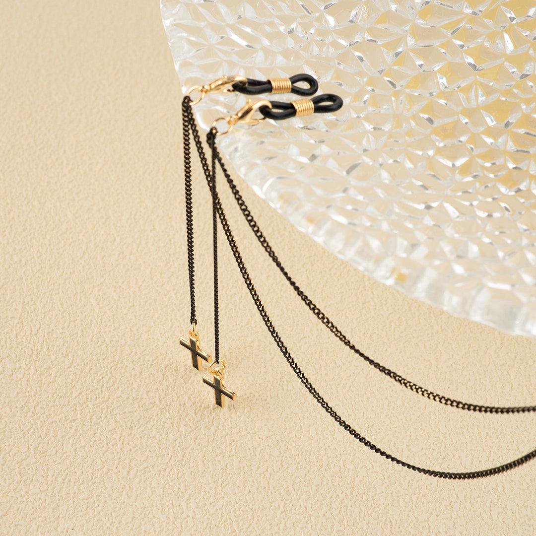 Stylish Beaded Cross Pendant Eyewear Chain Stornfield