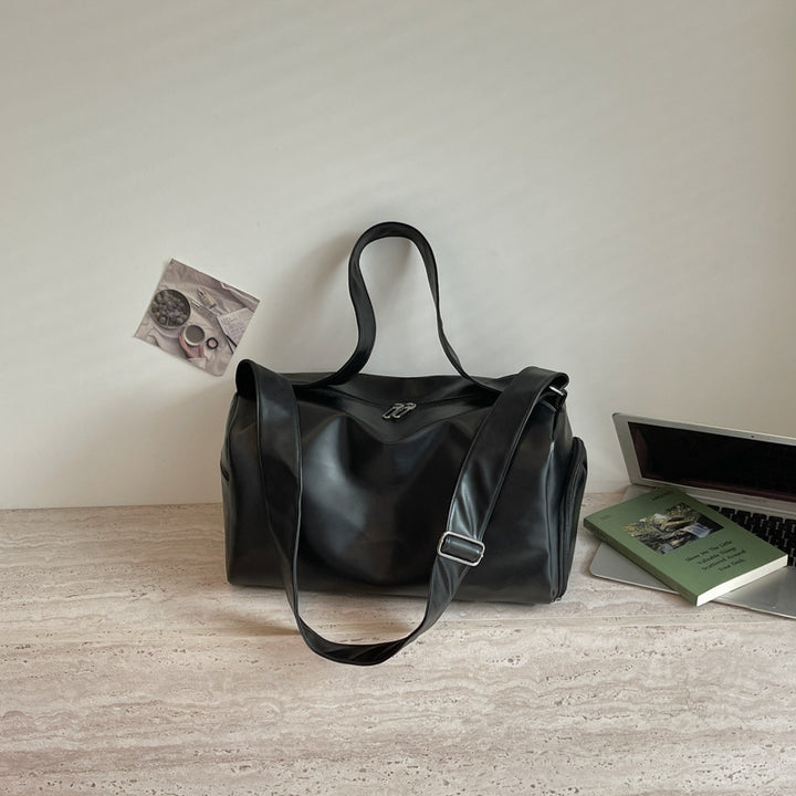 Sleek Metallic Travel Duffle