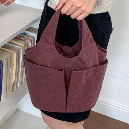 Stylish Faux Leather Tote Bag