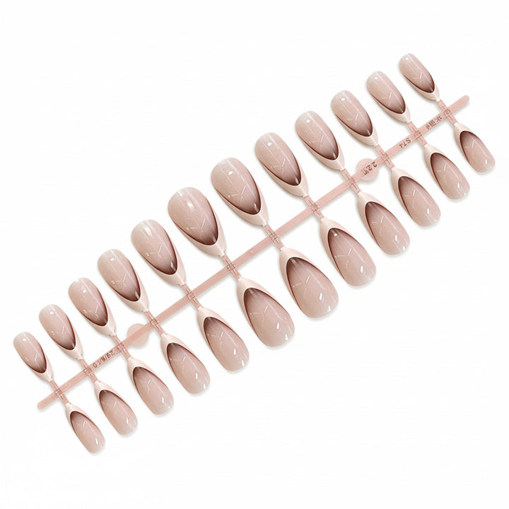 French Tip Almond-Shaped Press-On Nails Stornfield