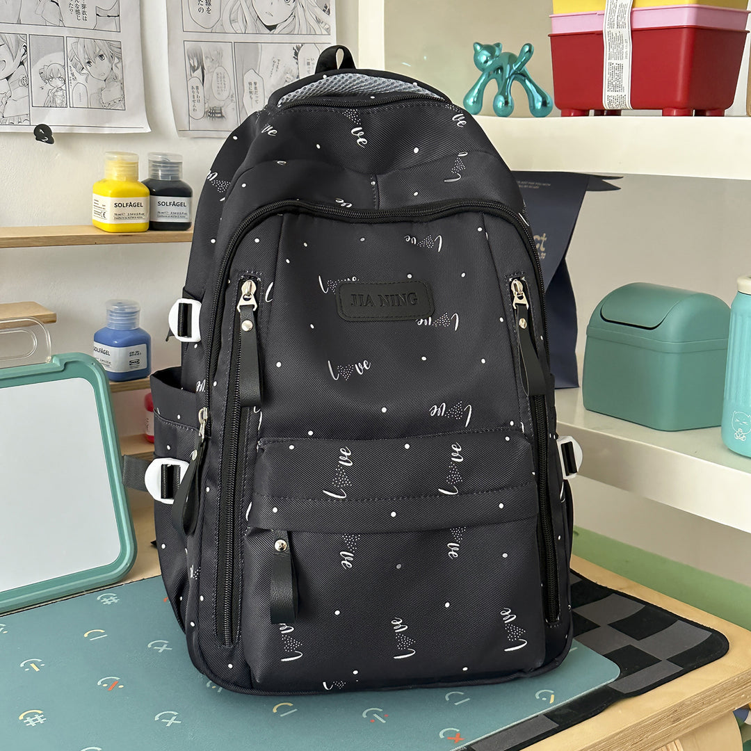 Stylish Love-Embellished Backpack Stornfield