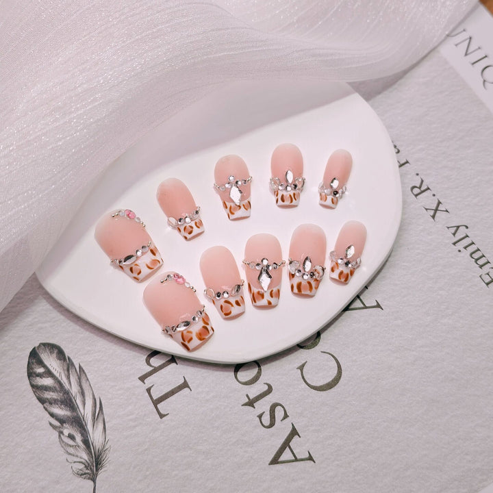 Elegant French Tip Press-On Nails Stornfield