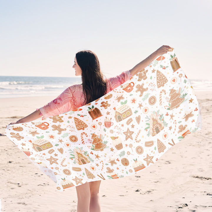 Beach towel with elegant jellyfish pattern Stornfield