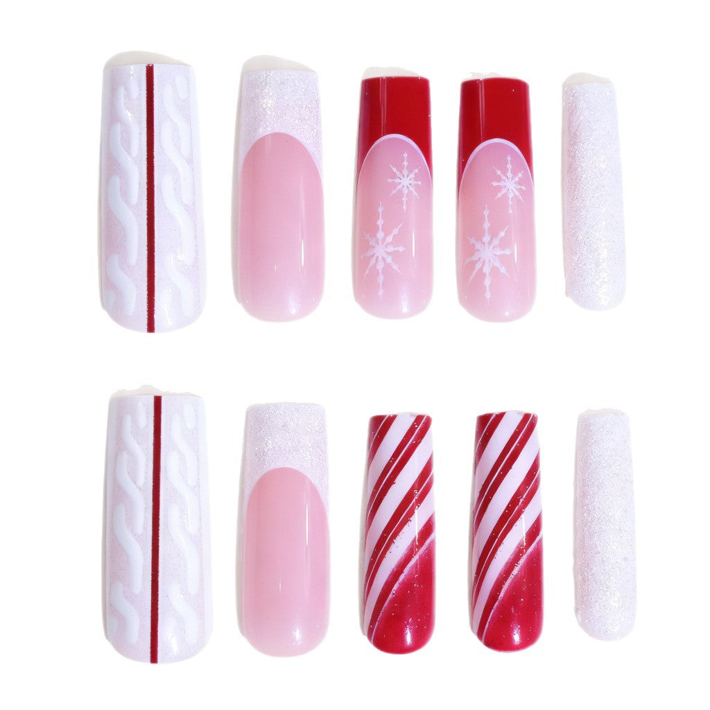 Festive Acrylic Nail Art Extensions Stornfield