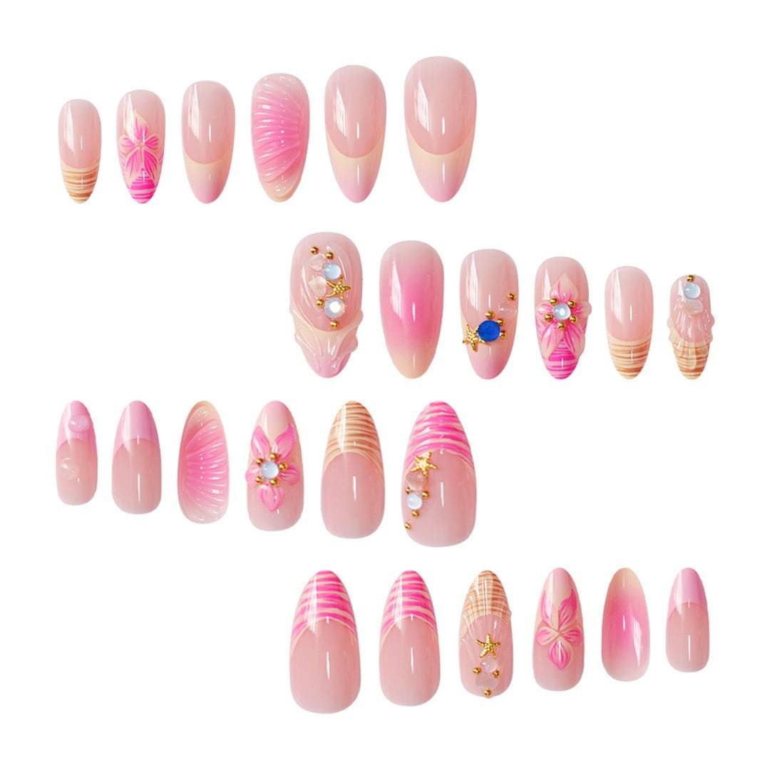 3D Floral Accented Press-On Nail Art Stornfield