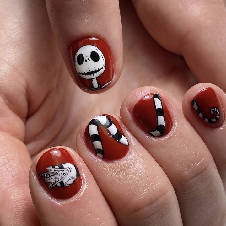 Halloween-Themed Artistic Press-On Nail Set Stornfield