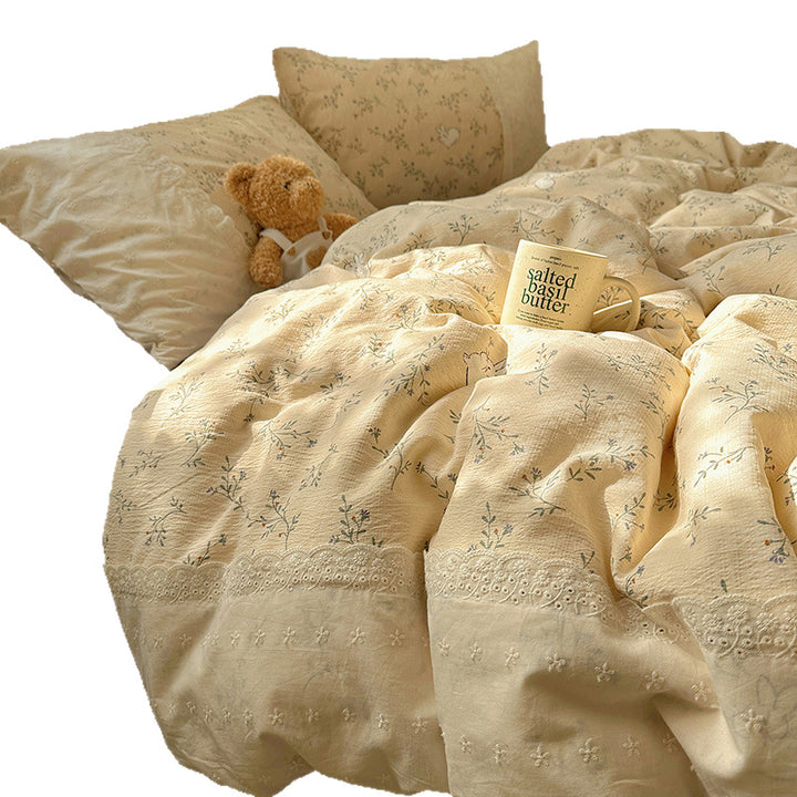 Lightweight Textured Duvet Cover Set