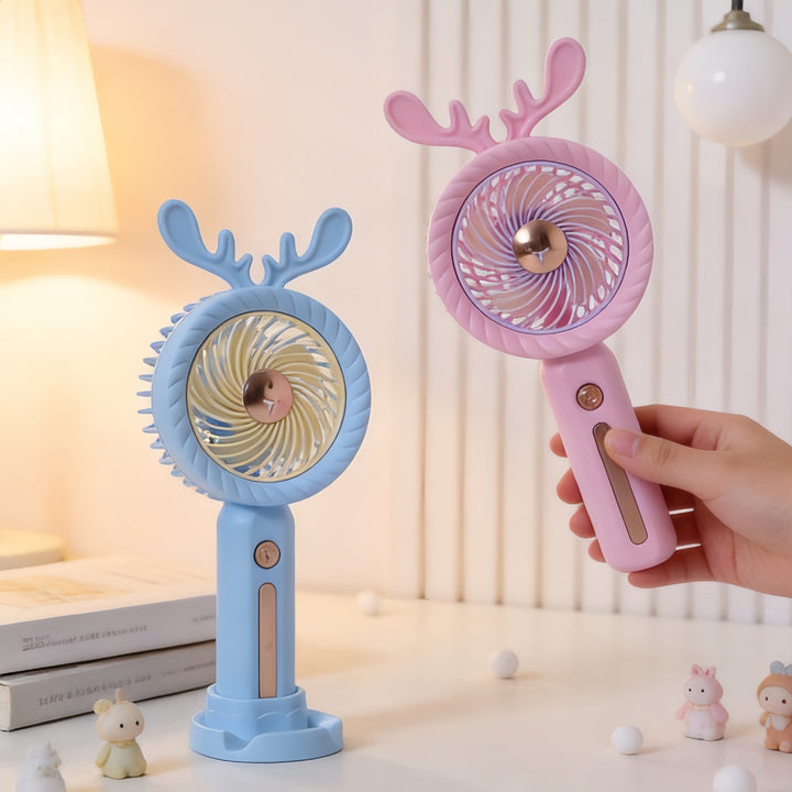 Ladies portable handheld fan with innovative antler design Stornfield