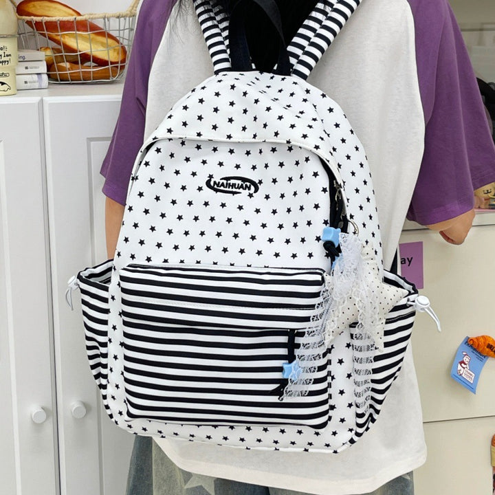 Stylish Star-Patterned Casual Backpack Stornfield