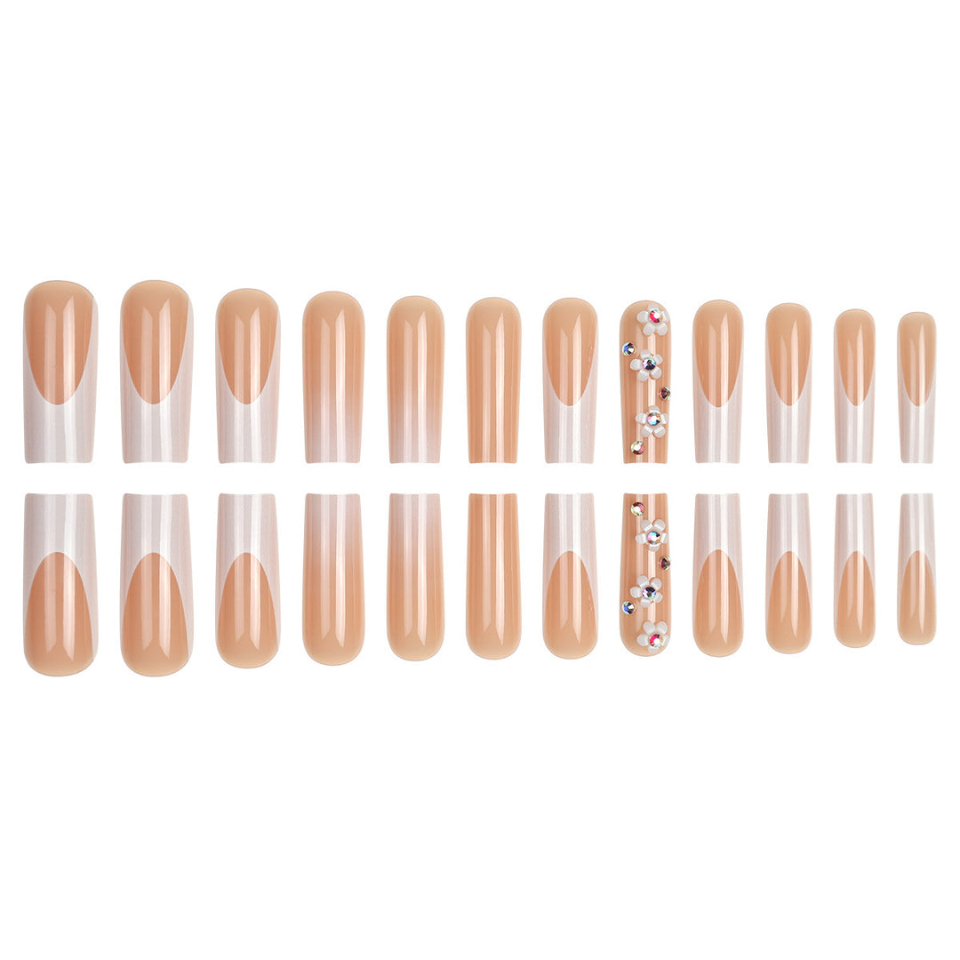 Floral Embellished Stiletto Press-On Nails Stornfield