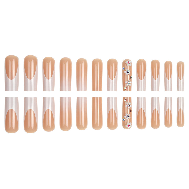 Floral Embellished Stiletto Press-On Nails Stornfield