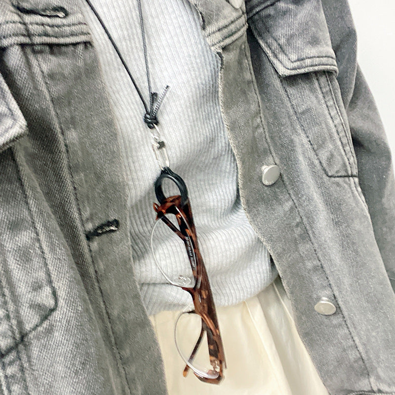 Fashionable Glasses Holder Chain Made of High-Quality Leather Stornfield