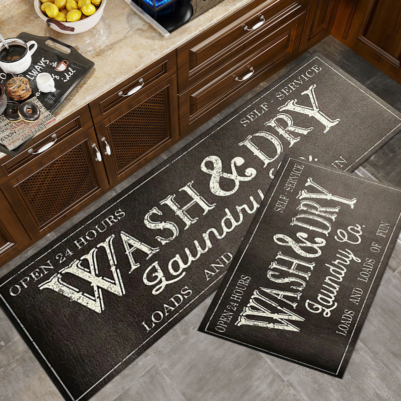 Vintage-Inspired Laundry Room Area Mat Stornfield