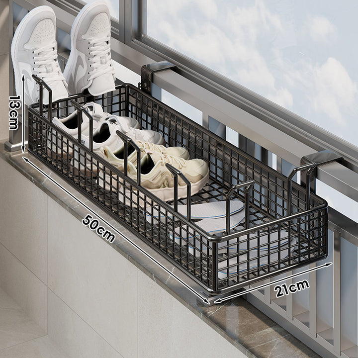 Over-Window Adjustable Mesh Shoe & Insole Drying Basket