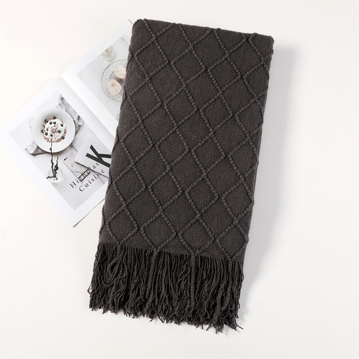 Women's elegant and cozy throw blanket with decorative pattern Stornfield