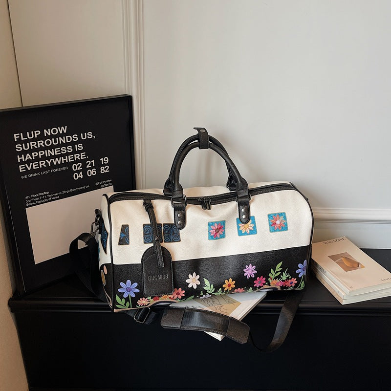 Decorative Floral Overnight Duffle
