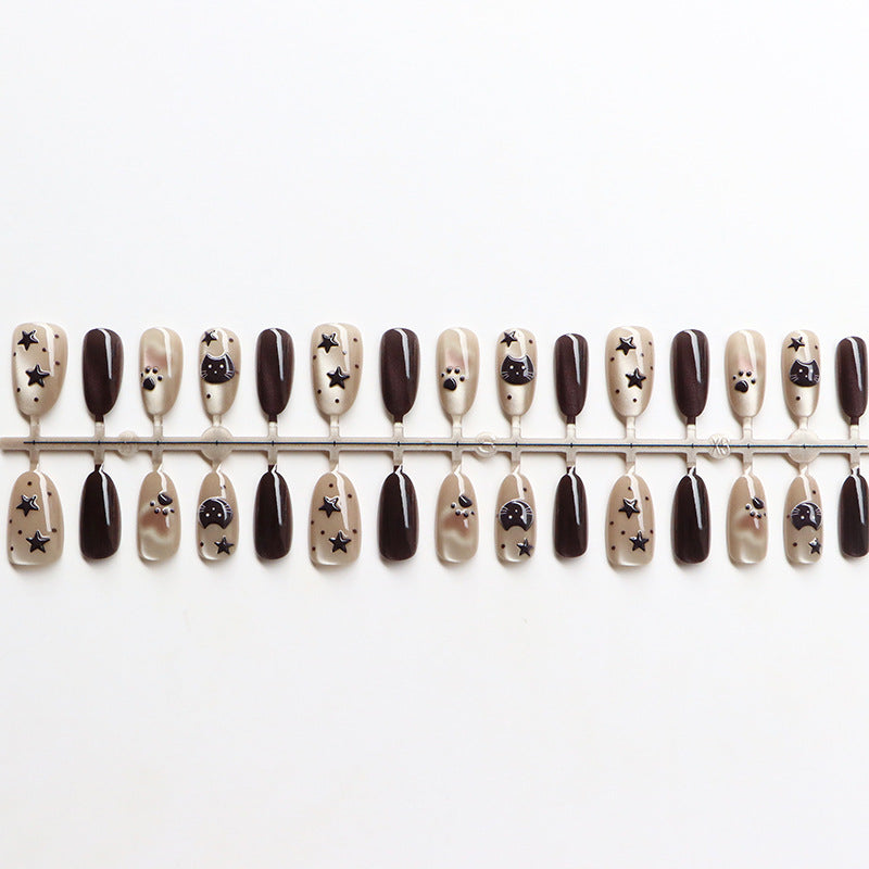 Thematic Artistic Press-On Nail Design Stornfield