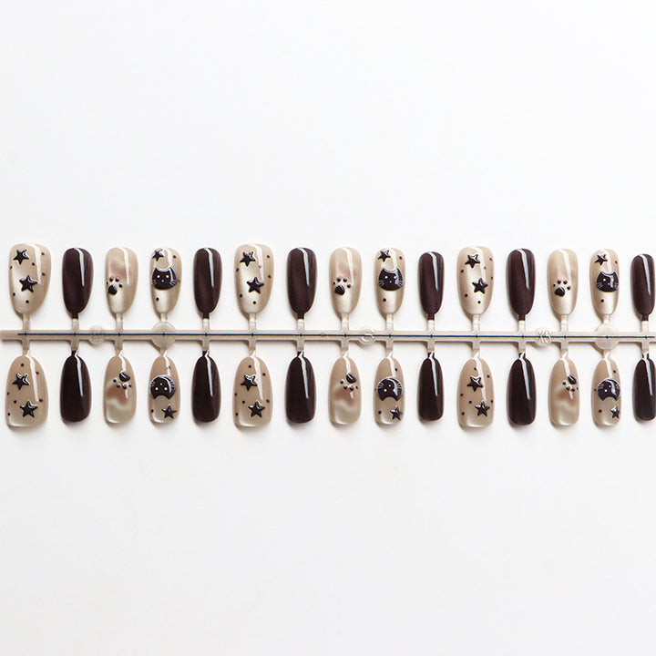 Thematic Artistic Press-On Nail Design Stornfield