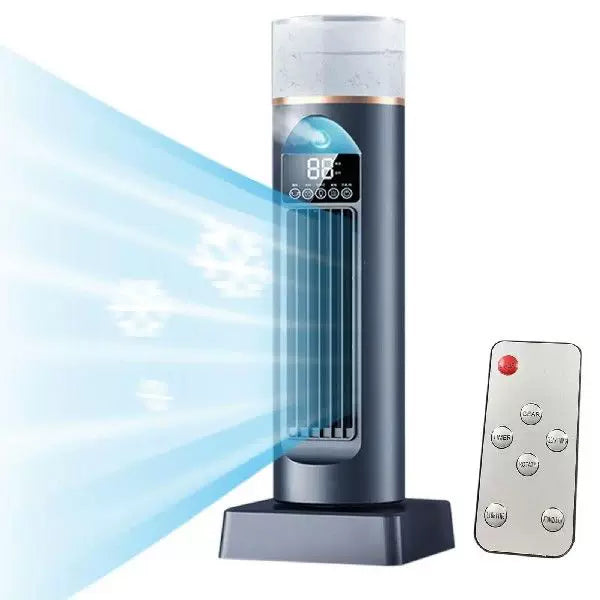 Unisex one size compact vertical personal vaporizer air cooler with digital display removable water tank adjustable louvers USB powered Stornfield