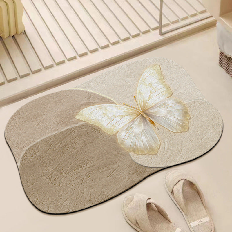 Abstract Textured Bath Mat
