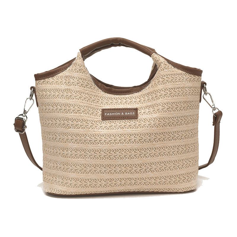 Stylish Woven Handheld Tote Bag