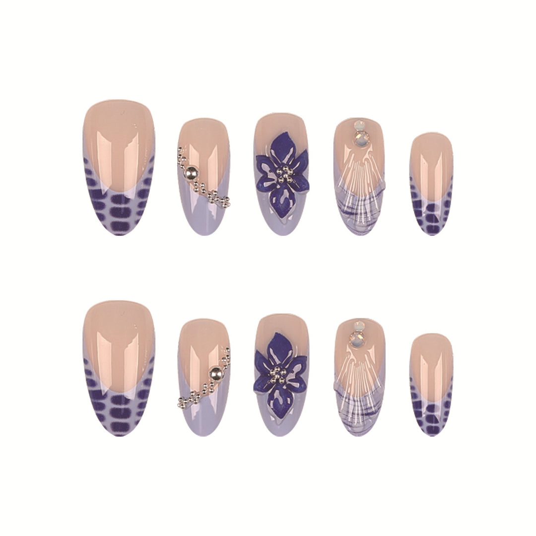Artistic Press-On Nail Decoration Set