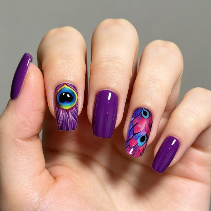 Artistic Peacock Nail Art Stornfield