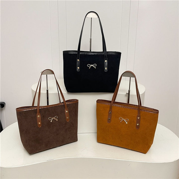 WoElegant Suede Handheld Tote Bag Stornfield