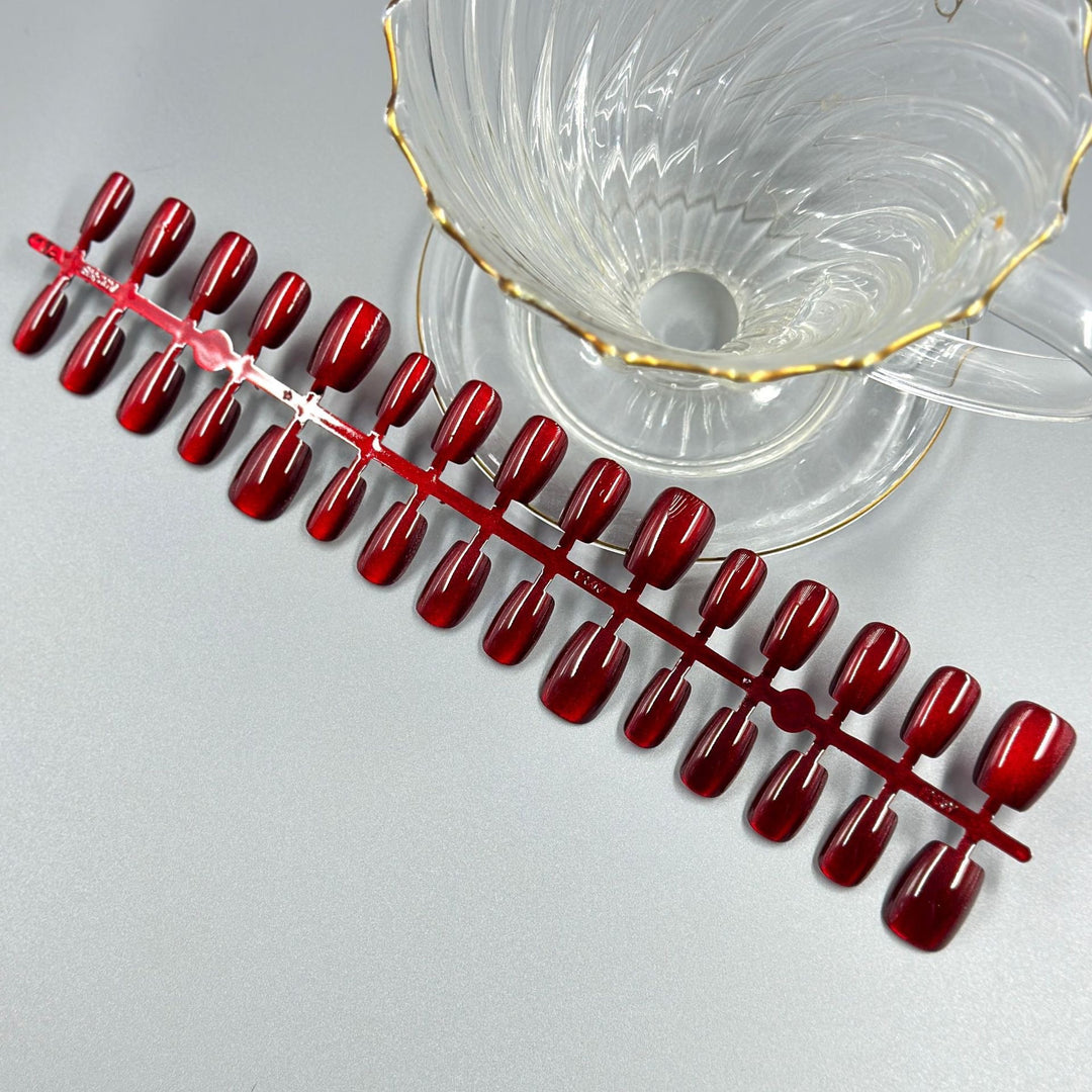 Glossy Red Press-On Nail Set Stornfield