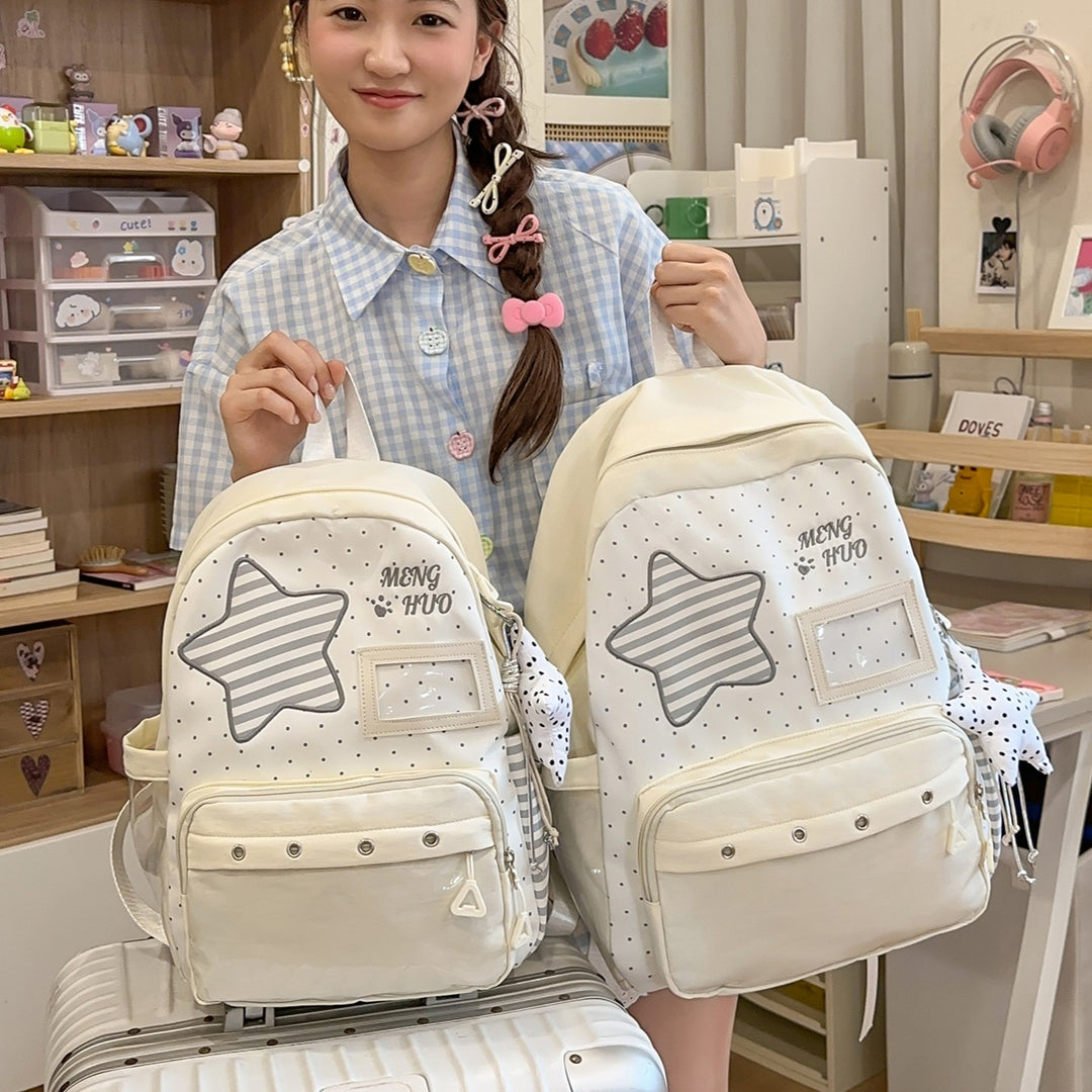 Trendy Star-Embellished Backpack Stornfield