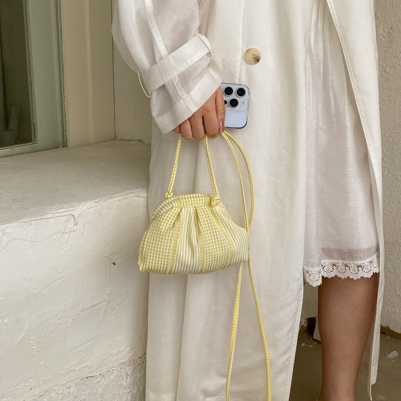 Gingham Print Mini Crossbody Bag