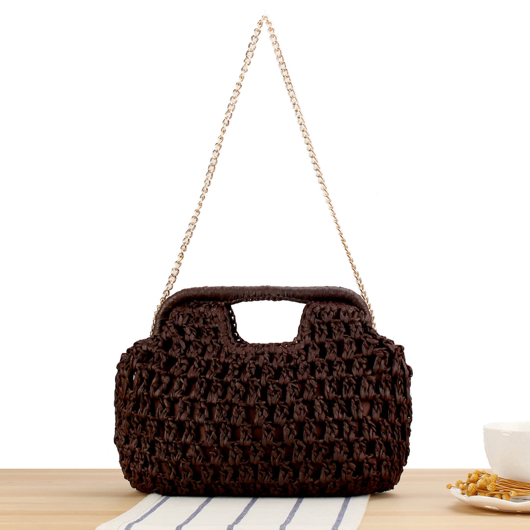 Braided handbag with elegant chain strap Stornfield