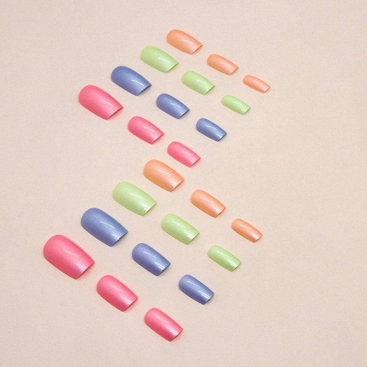 Iridescent Metallic Press-On Nail Set Stornfield