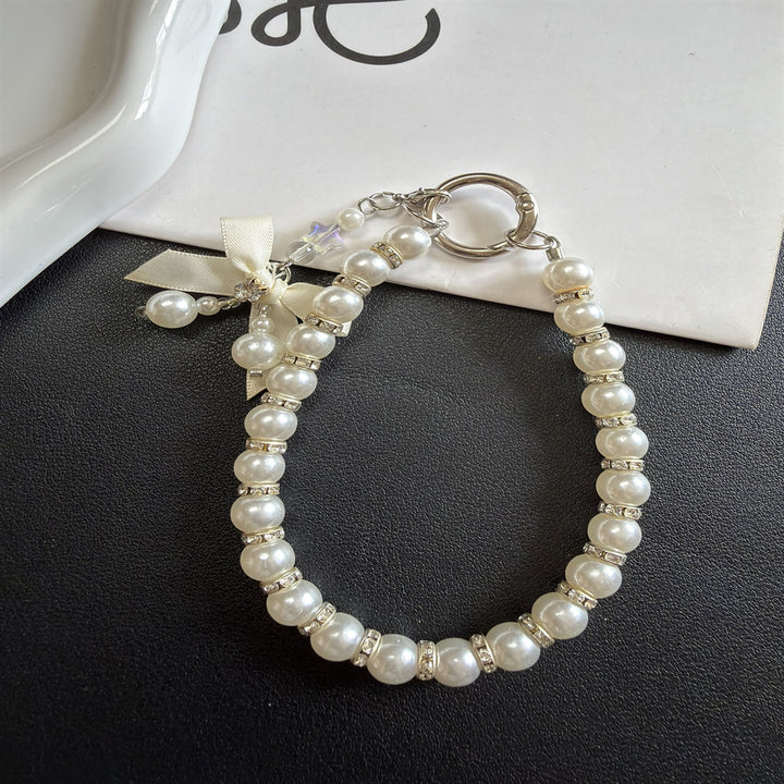 Elegant Pearled Charm Keychain Stornfield