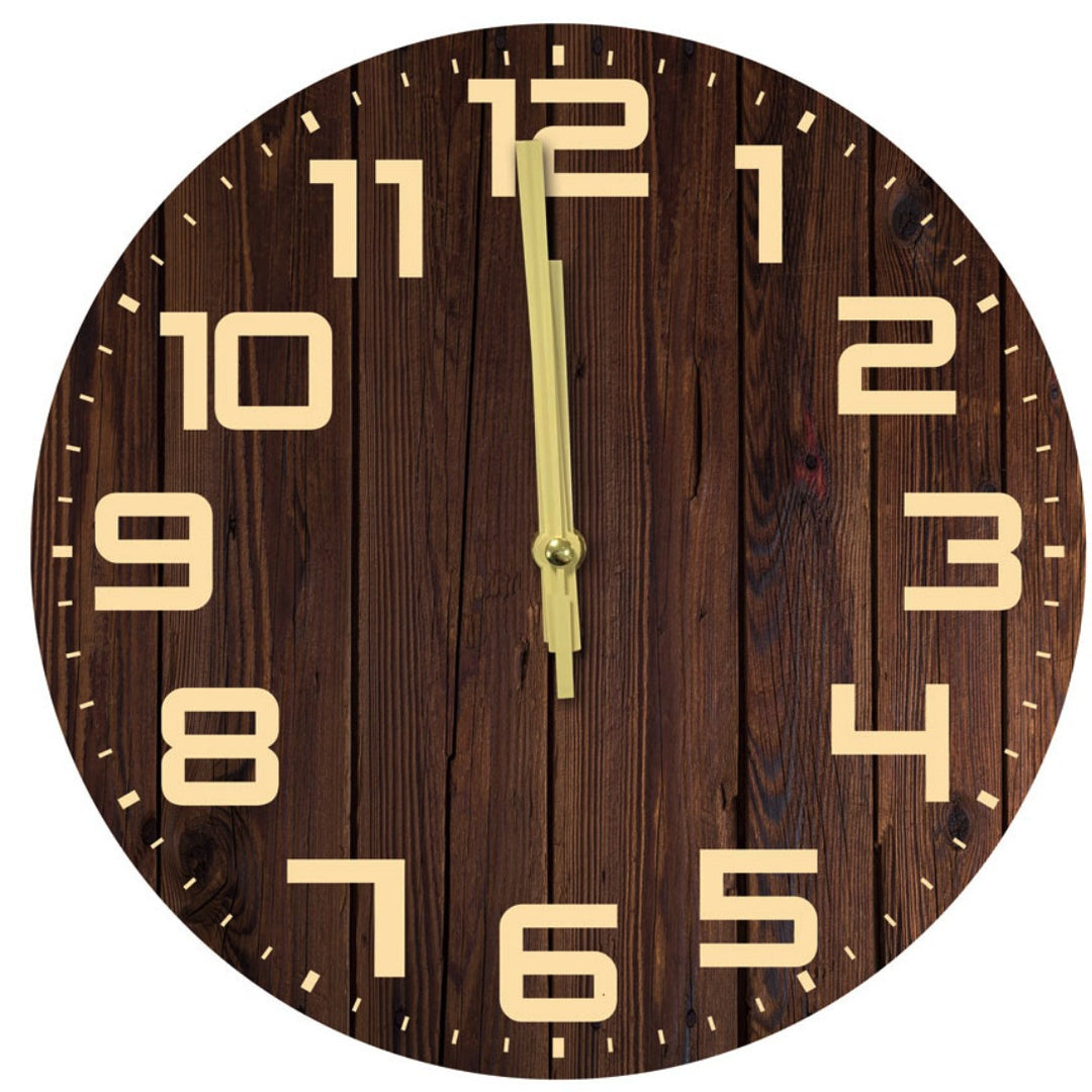 Wall clock in rustic wood design Stornfield