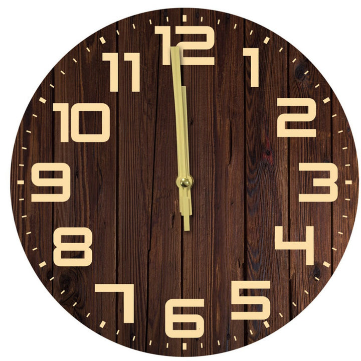 Wall clock in rustic wood design Stornfield
