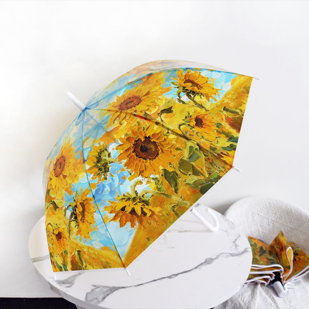 Women's collapsible umbrella with playful sunflower design Stornfield