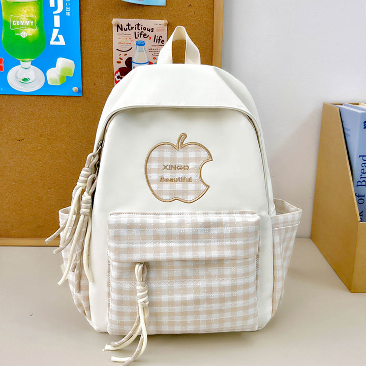 Vintage Style Gingham Patterned Backpack Stornfield