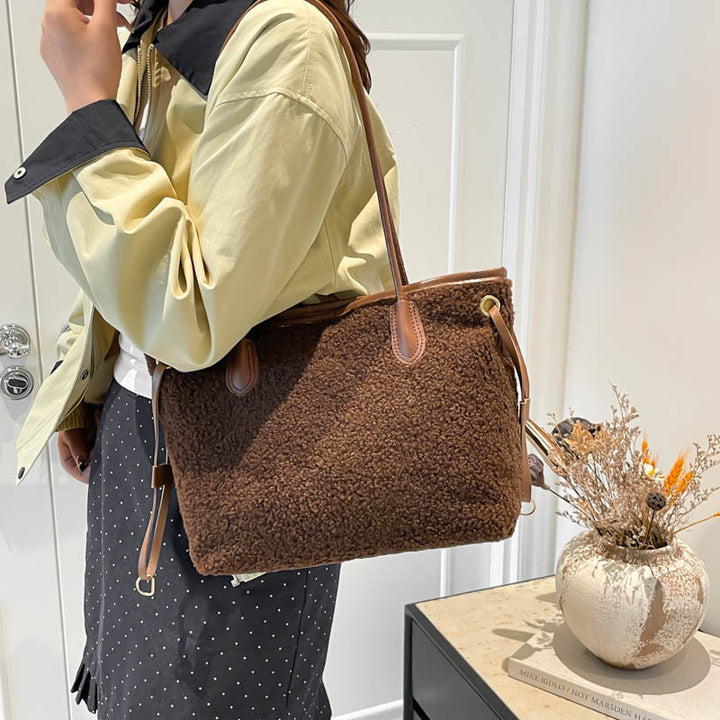 Oversized Faux Fur Tote Bag Stornfield