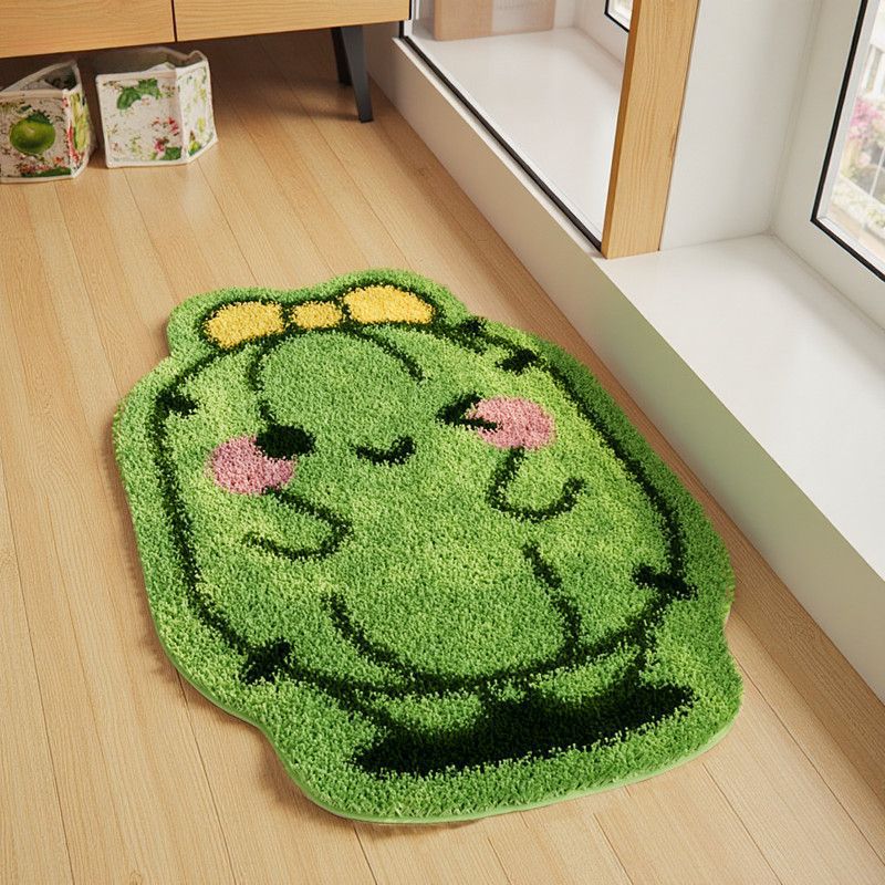 Playful Frog-Shaped Area Rug