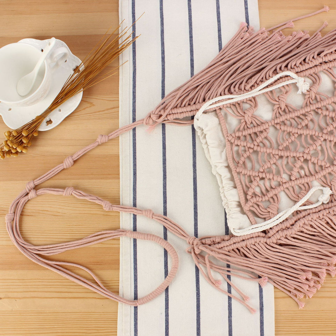 Creative Macrame Shoulder Bag with Fringe Stornfield