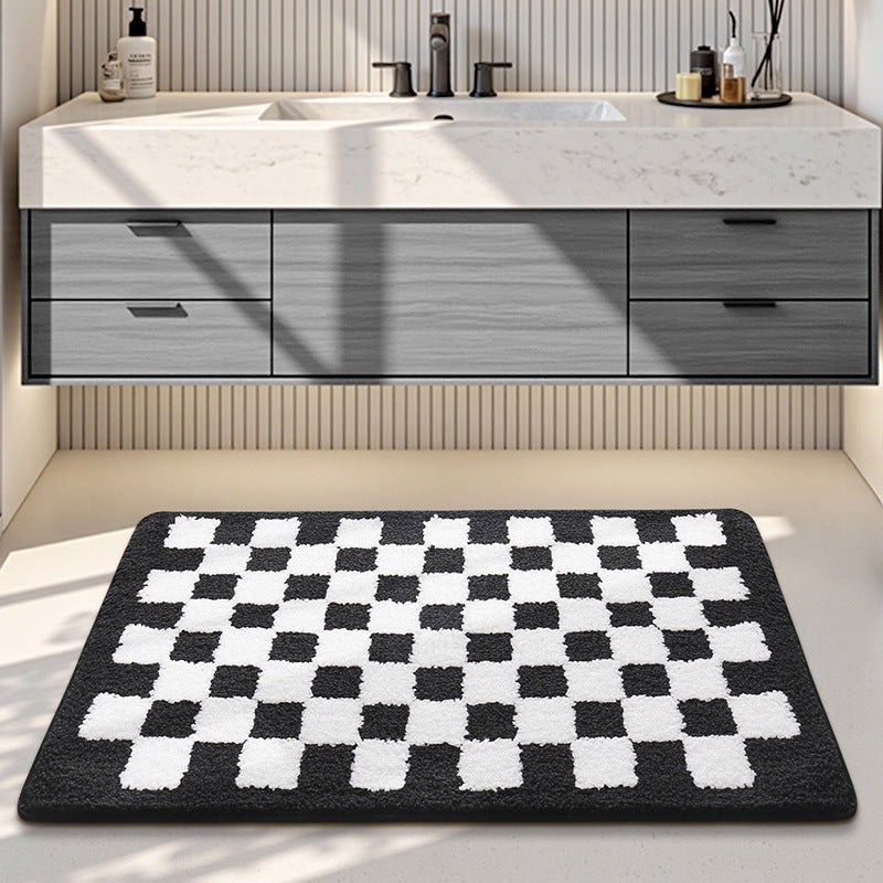 Plush Decorative Bathroom Area Mat